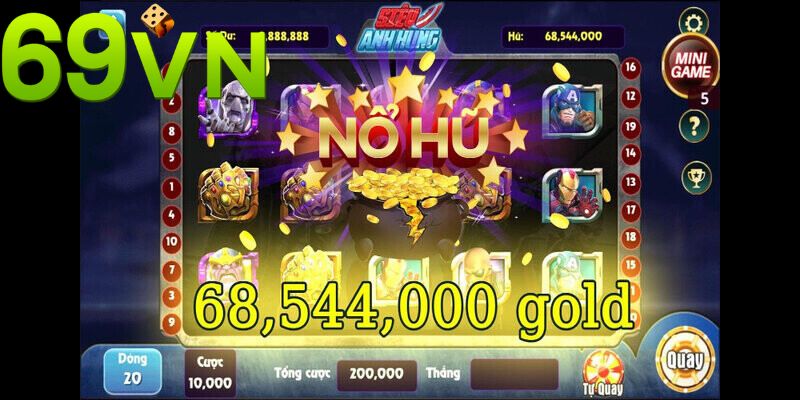 Những phần thưởng giá trị lớn tại nổ hũ jackpot 69VN